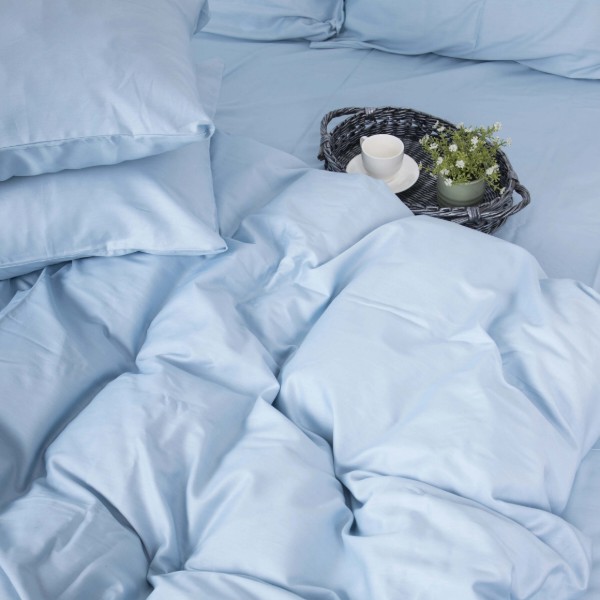 Фото - Комплект постільної білизни MirSon 175x210 см Royal Soft 0842 Light Blue (2200008069179)